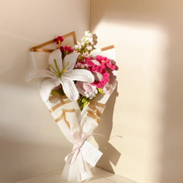 Everlasting Lily Crochet Bouquet